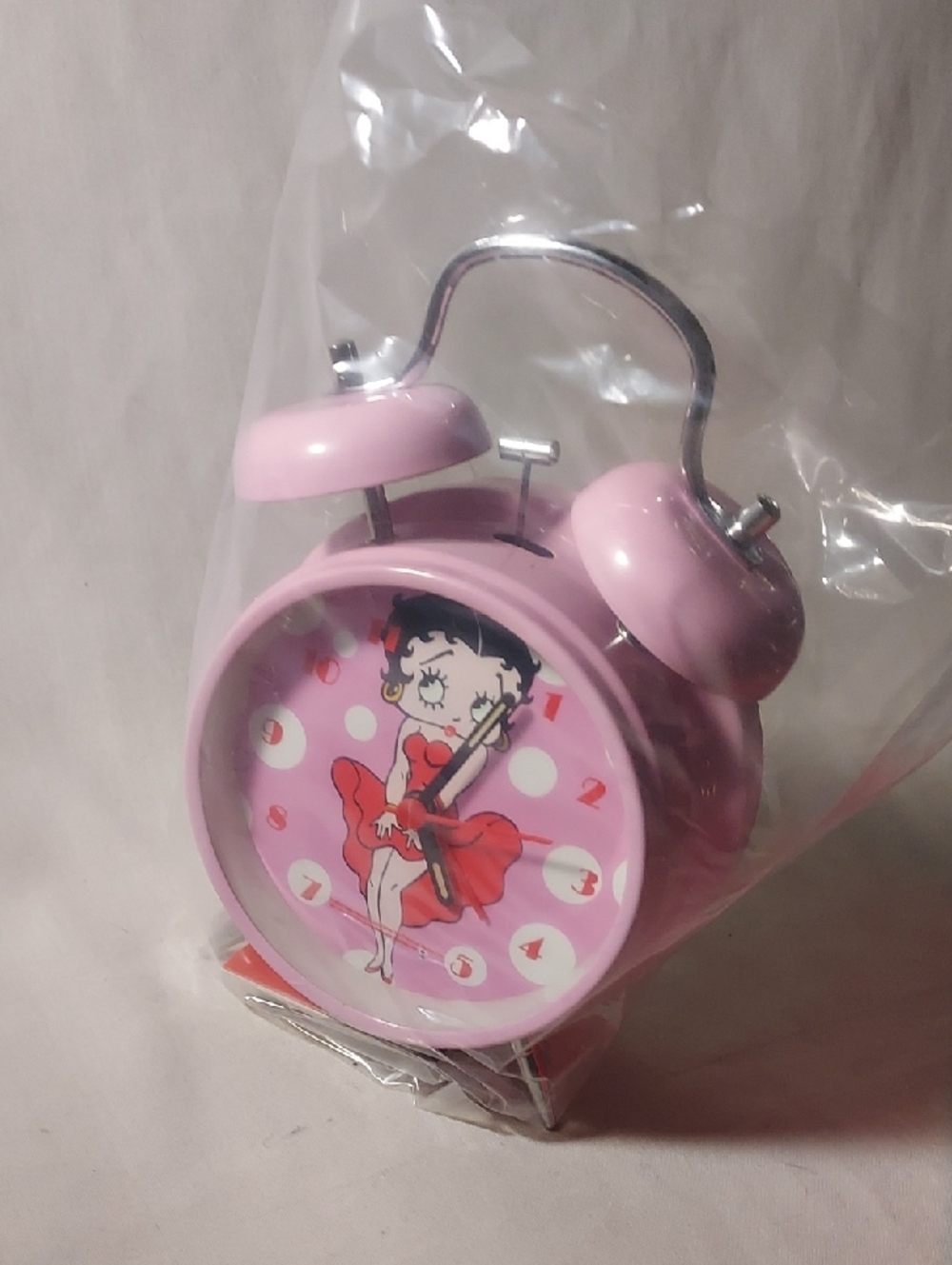 Vintage 2004 Betty Boop Twin Bell Clock in Original Box NEW